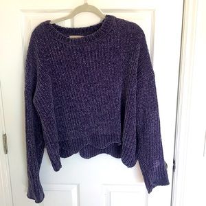 Cozy and plush purple sweater